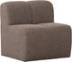 Woood Mojo Esszimmerbank 84 cm mit Rückenlehne – Bouclé – Braun meliert