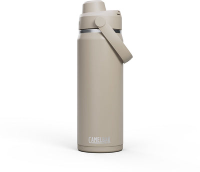 Camelbak Thrive Chug Trinkflasche – 600 ml – Edelstahl – mit Schraubverschluss – Isolierwasserflasche – Beige