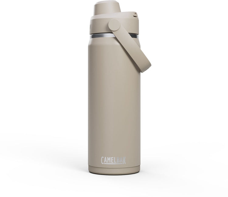 Camelbak Thrive Chug Trinkflasche – 600 ml – Edelstahl – mit Schraubverschluss – Isolierwasserflasche – Beige