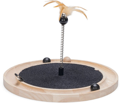 Entworfen von Lotte Scratch Toys Idah – Katzenspielzeug – Holz – Schwarzbraun – 39,5 x 39,5 x 29 cm
