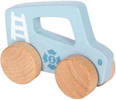 Kleiner Fuß - hölzernes Rutschauto blau