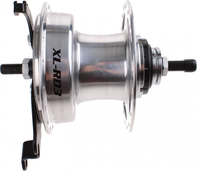Gear Hub 3 Geschwindigkeit Sturmey Archer XL -Rd3 90 mm Drum Bremsnabe - 36 Löcher - Silber