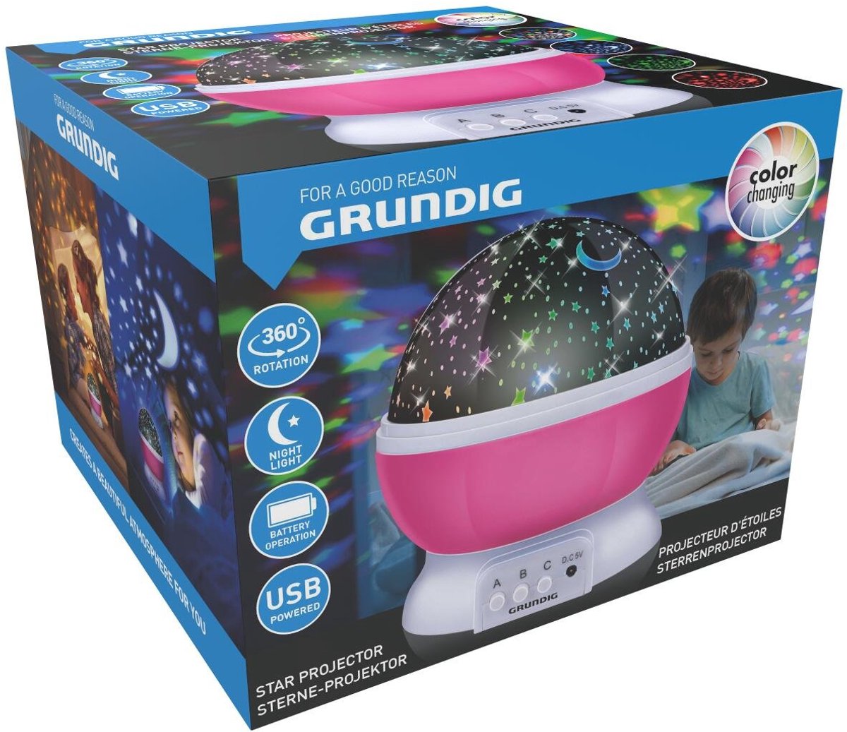 Star Projector Hell Pink
