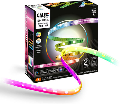 Calex Smart LED Strip – 2 m, Smart Light Strip, RGB+CCT, App-steuerbar, Innenbereich, 12 W