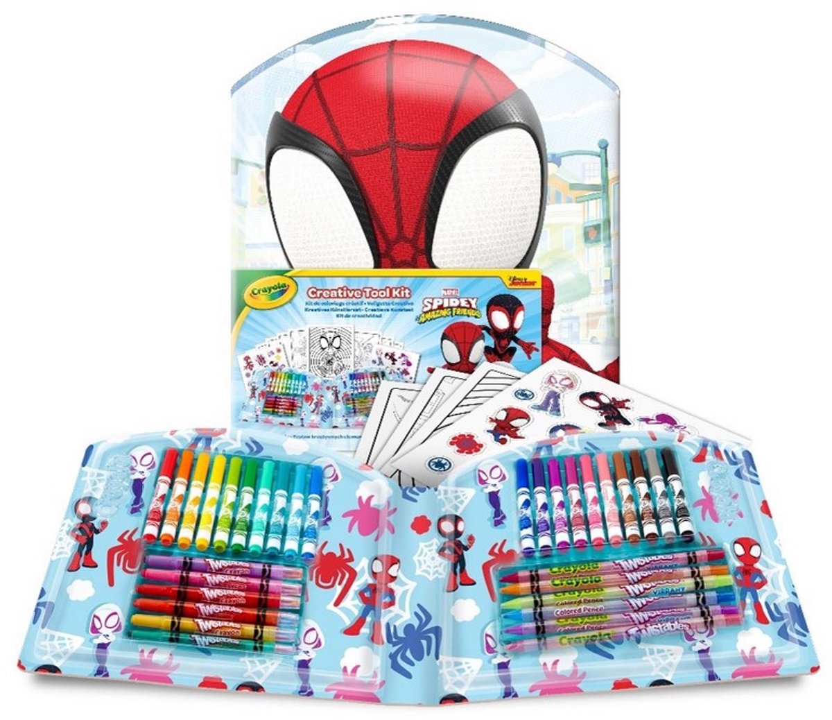 Crayola Spider-Man-Malset – 40-teiliger kreativer Koffer für Kinder.