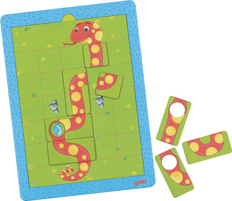 Goki Magnetspiel - Hungrige Schlangen - 20x27,5cm - 31 Teile - 3 Jahre
