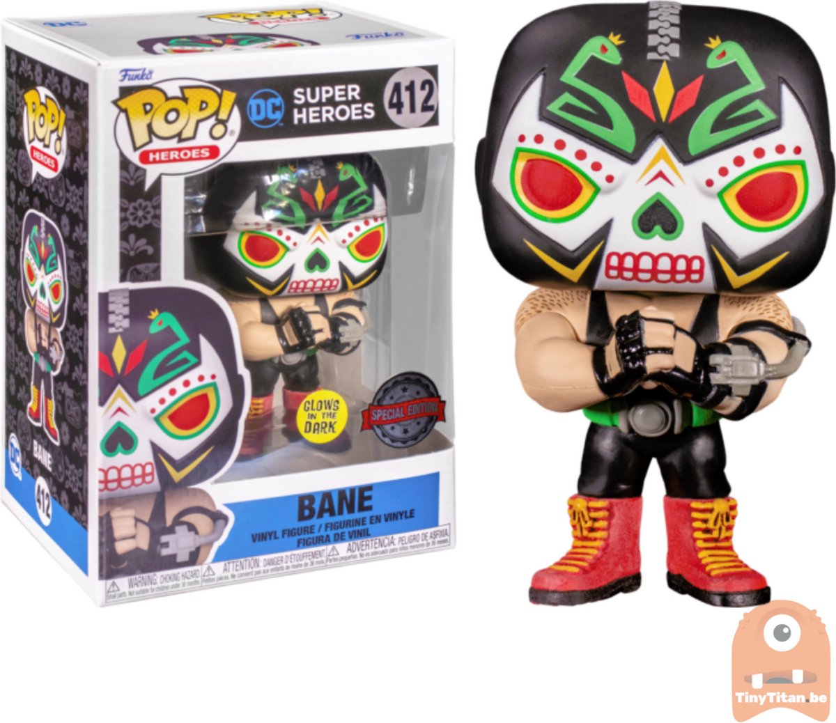 Funko-Pop! DC Super Heroes – Bane #412 Exklusives Leuchten im Dunkeln