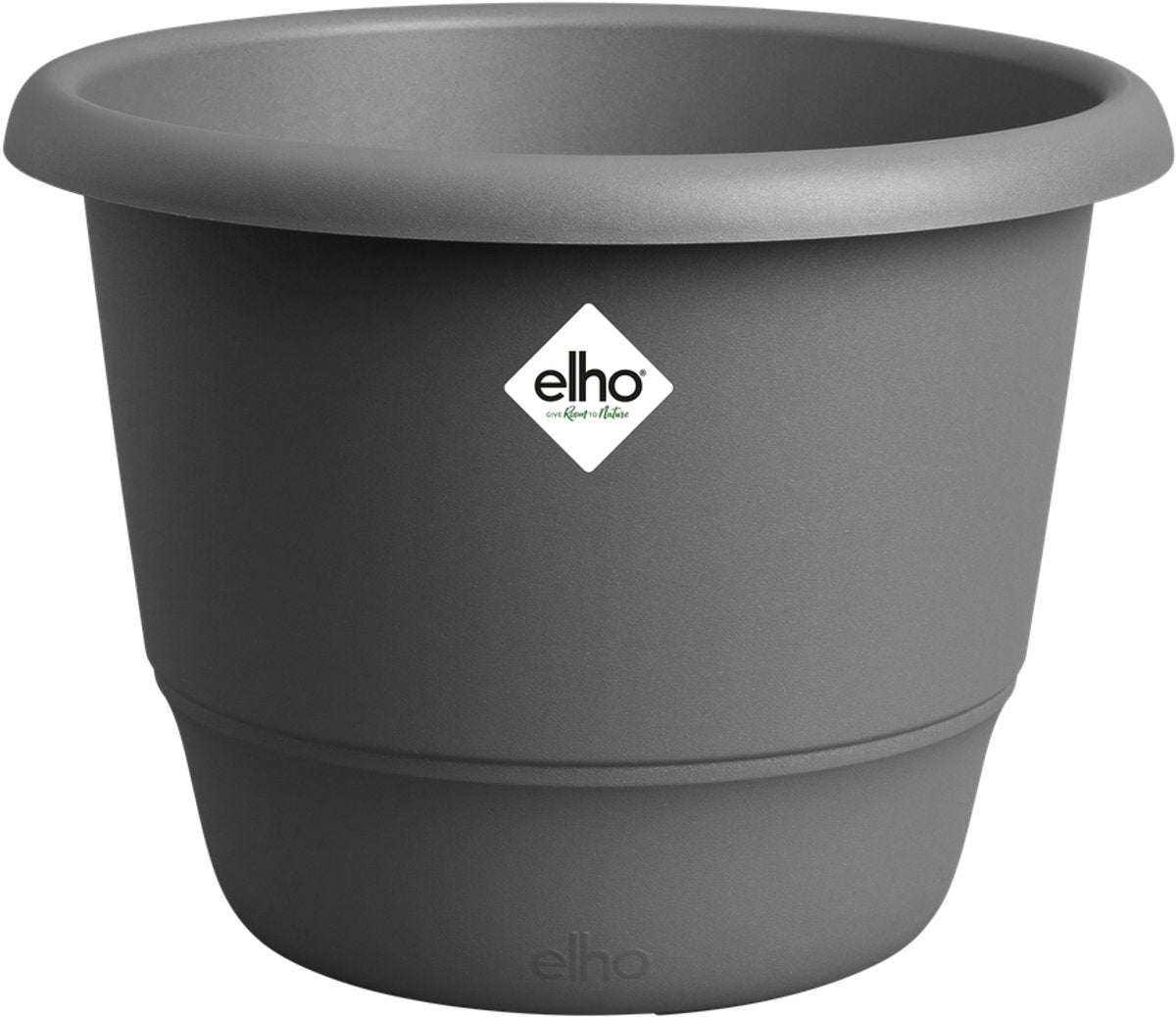 Elho Amiga Round 30 – Blumentopf für drinnen und draußen – 100 % recycelter Kunststoff – ø 29,5 x H 20,2 cm – Anthrazit