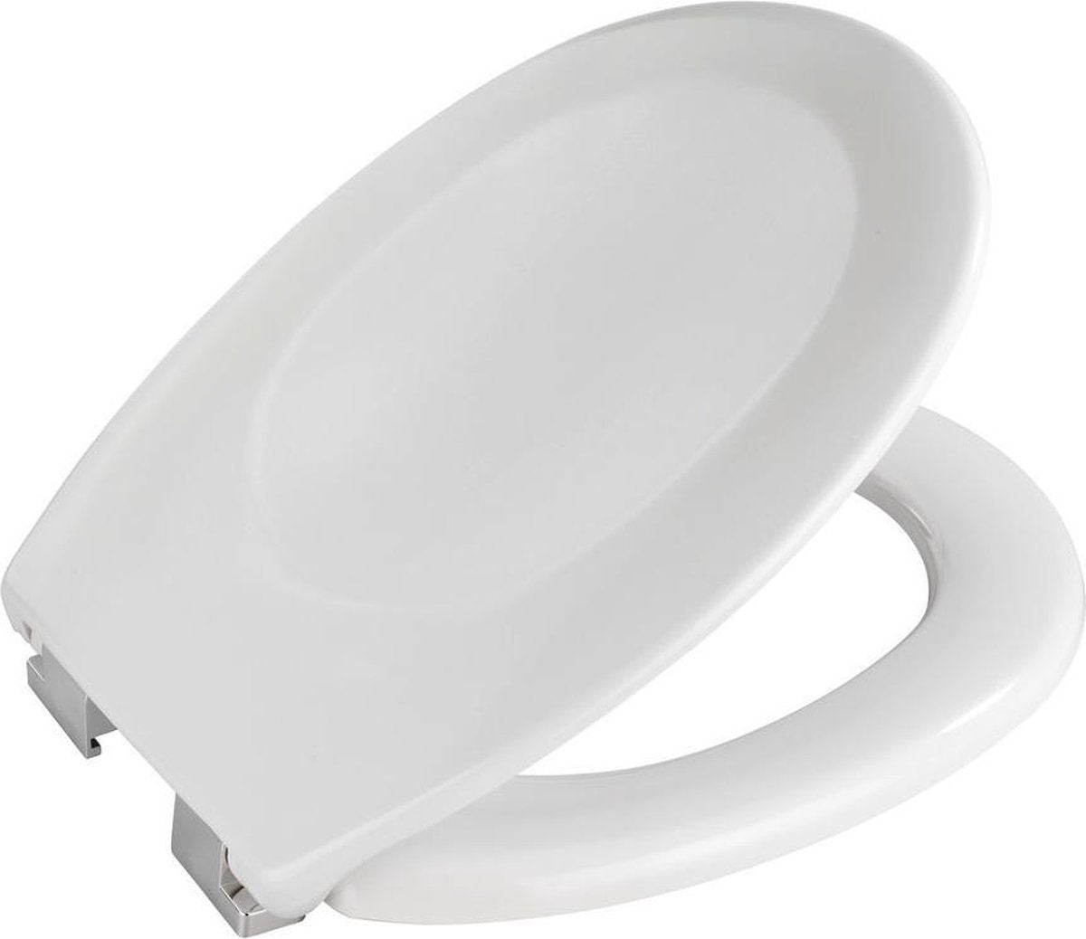 Wenko WC-Sitz Savio – stabiles weißes Duroplast – Easy-Close-Soft-Close-Verschluss – WC-Sitz weiß – WC-Sitz weiß