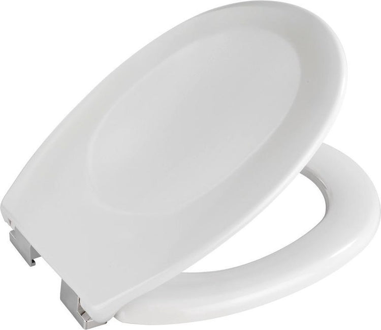 Wenko WC-Sitz Savio – stabiles weißes Duroplast – Easy-Close-Soft-Close-Verschluss – WC-Sitz weiß – WC-Sitz weiß