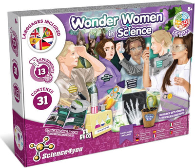 Science 4 you science4you Wonder Women in Science – Experimentierset für Mädchen 8–12+ – Spielzeugset mit Bastelset – Stielspielzeug mit Wissenschaftsset