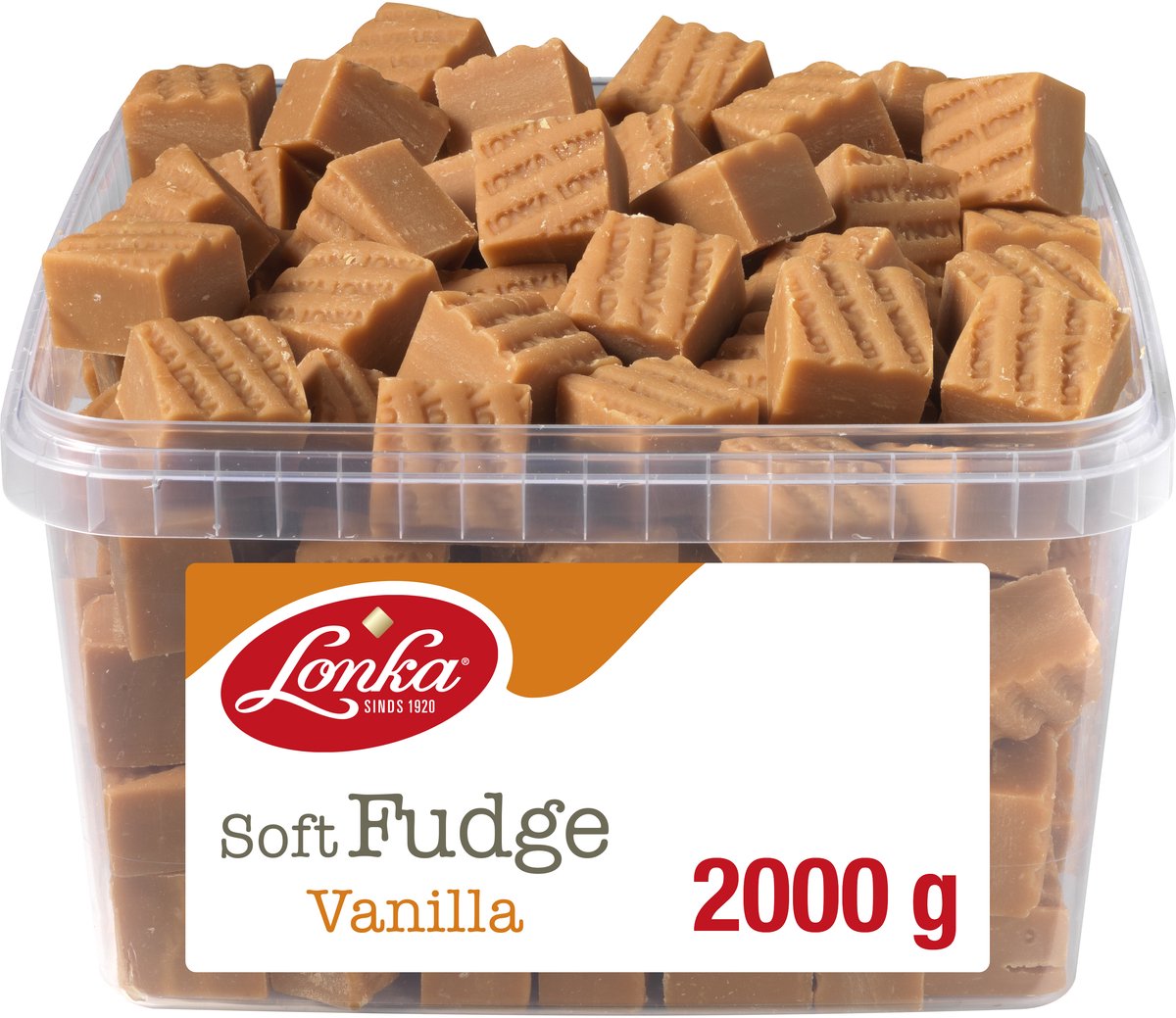 Lonka Fudge Vanille – Bonbon – cremiger Vanillegeschmack – Schachtel mit 2 kg