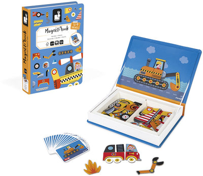 Janod – Magnetibook – Rennfahrer – Magnetbuch-Spielset