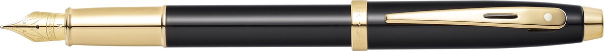Sheaffer Füllfederhalter 100 – E9322 – F – glänzender Schwarzgoldton – SF-E0932243