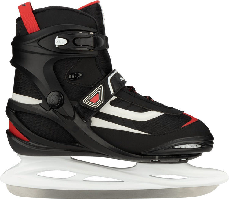 Nijdam Eishockeyschlittschuh – halbweicher Schuh – Twilight Face-Off – Schwarz – Größe 46