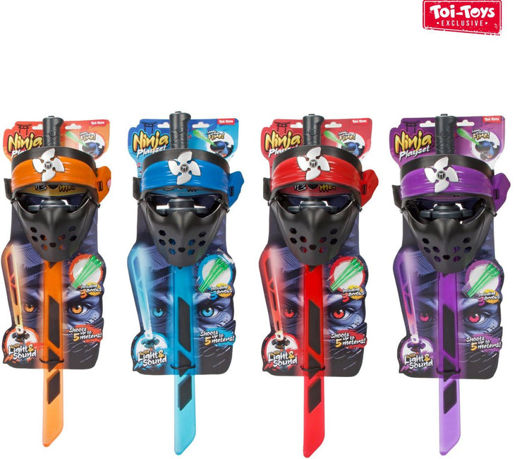 Ninja Leichtes Schwert und Maske mit Licht und Sound 4 Assorti