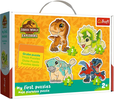Trefl Puzzle-Set Baby Classic – süße Dinosaurier aus der Jurassic-Welt.