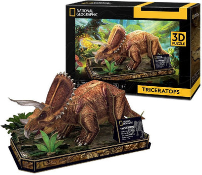 Kubikfun 3D -Puzzle National Geographic Triceratops