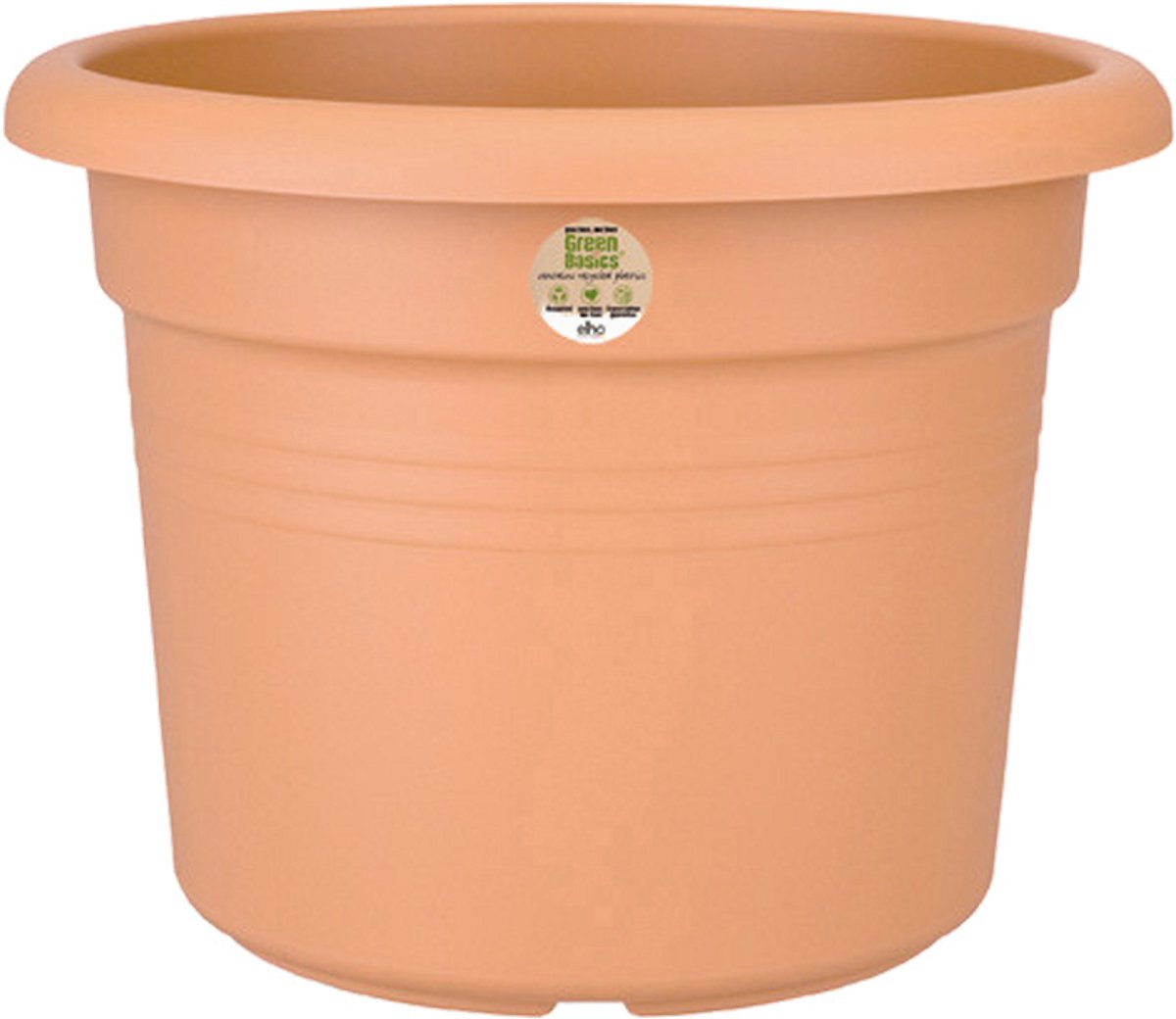 Elho Green Basics Zylinder 55 – Blumentopf für den Außenbereich – ø 54,3 x H 41,2 cm – mildes Terra