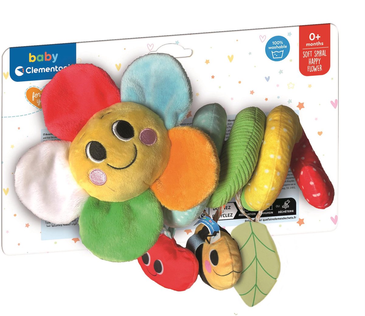 Clementoni - Baby Magic Garden Kinderwagen Spirale - Kinderwagenspielzeug - Buggy Spirale - ab 0 Monaten