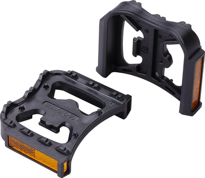 BBB Cycling SPD-Adapter – Fußstütze – Zubehör Klickpedale – mit Reflektoren – einfache Installation – multifunktionale Fahrradpedale SPD-Plattformpedale – Schwarz – BPD-90
