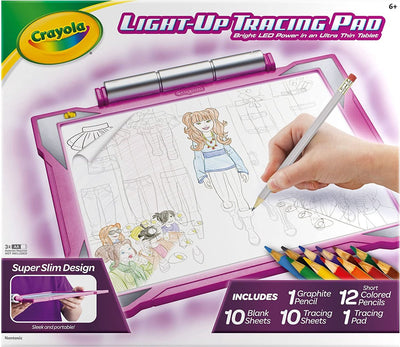 Crayola – Hobbypaket – leuchtendes Zeichenbrett für Kinder – 12 Buntstifte