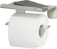 Tiger Colar - Toilettenpapierhalter mit Ablage - ohne Bohren - Toilettenpapierhalter selbstklebend - Edelstahl poliert