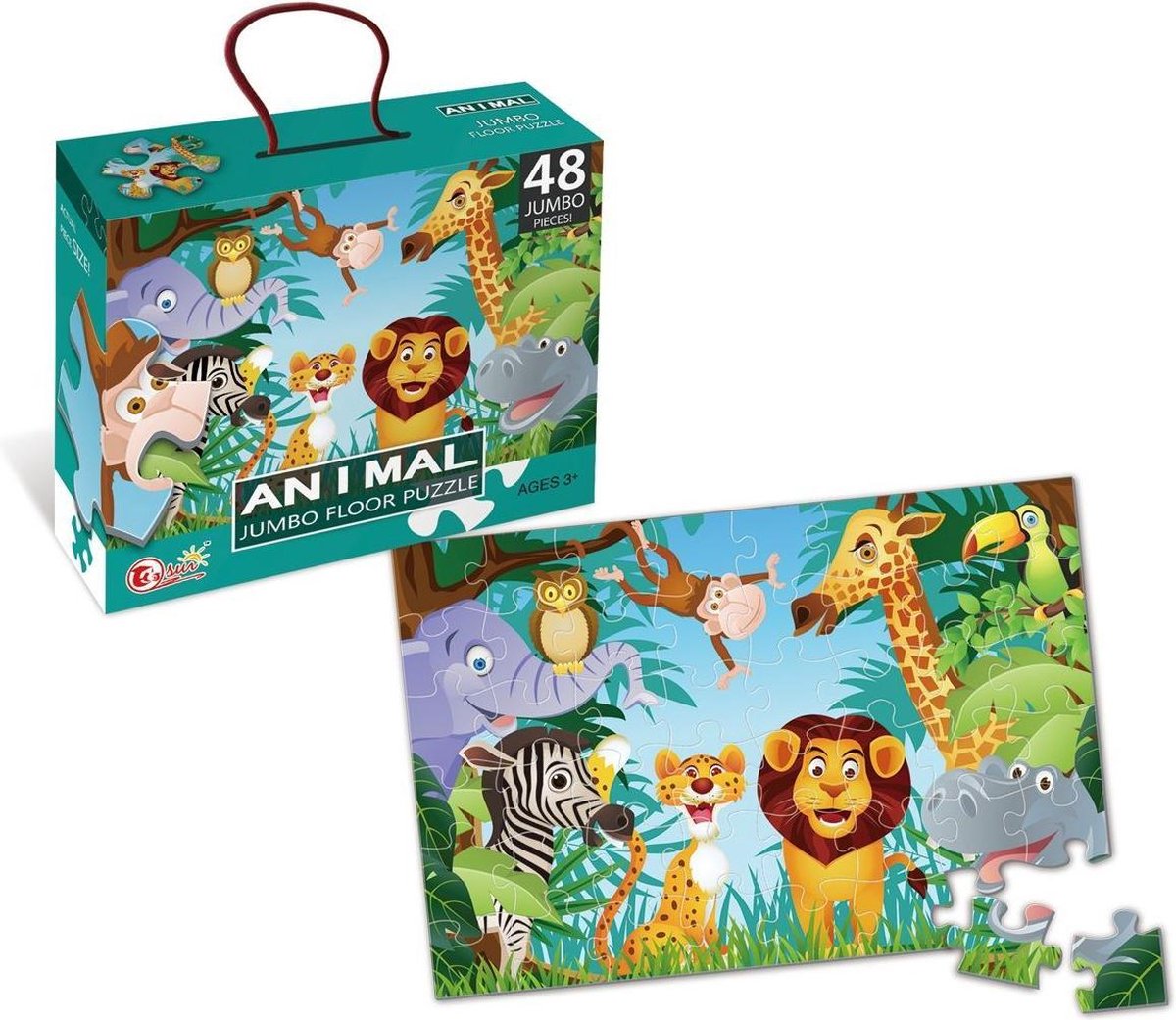 Amuuso Puzzle Tiere 90x60 - 48 Teile.