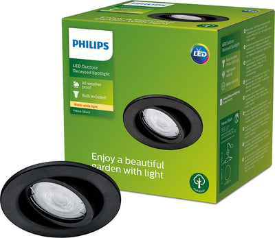 Philips LED Philips Fresco Einbaustrahler – Schwarz – GU10 4,6 W