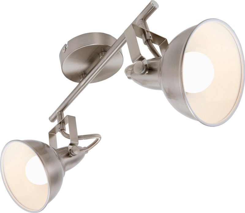 Briloner leuchten soft - Deckenstrahler 2-flammig - Deckenlampe - drehbar - schwenkbar - Metall - Vintage Retro Industrial - max. 40 W – 30,4 x 10 x 18,1 cm