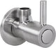 Differnz Eckventil Chrom matt - mit Rosette - WC-Armatur