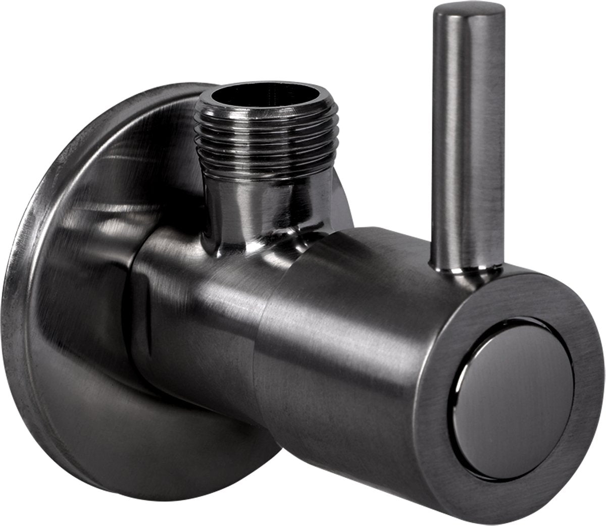 Differnz Eckventil Rotguss - mit Rosette - WC-Armatur