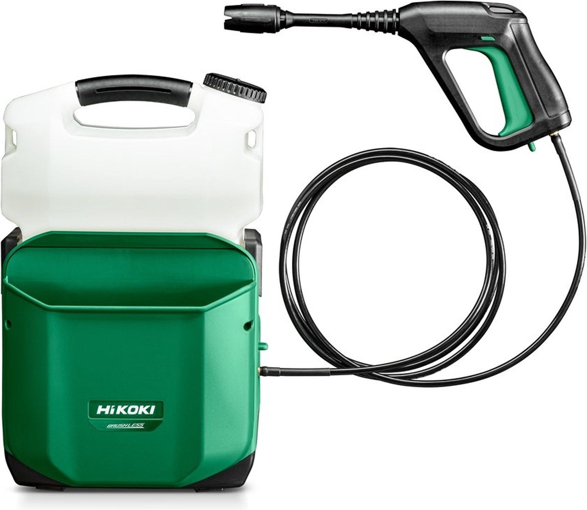 Hikoki Akku-Hochdruckreiniger 18 V – 0,5–20 bar – 0,5–1,2 l min – 8 l Tank – MV – exklusiv (= ohne Batterien und Ladegerät) im Karton
