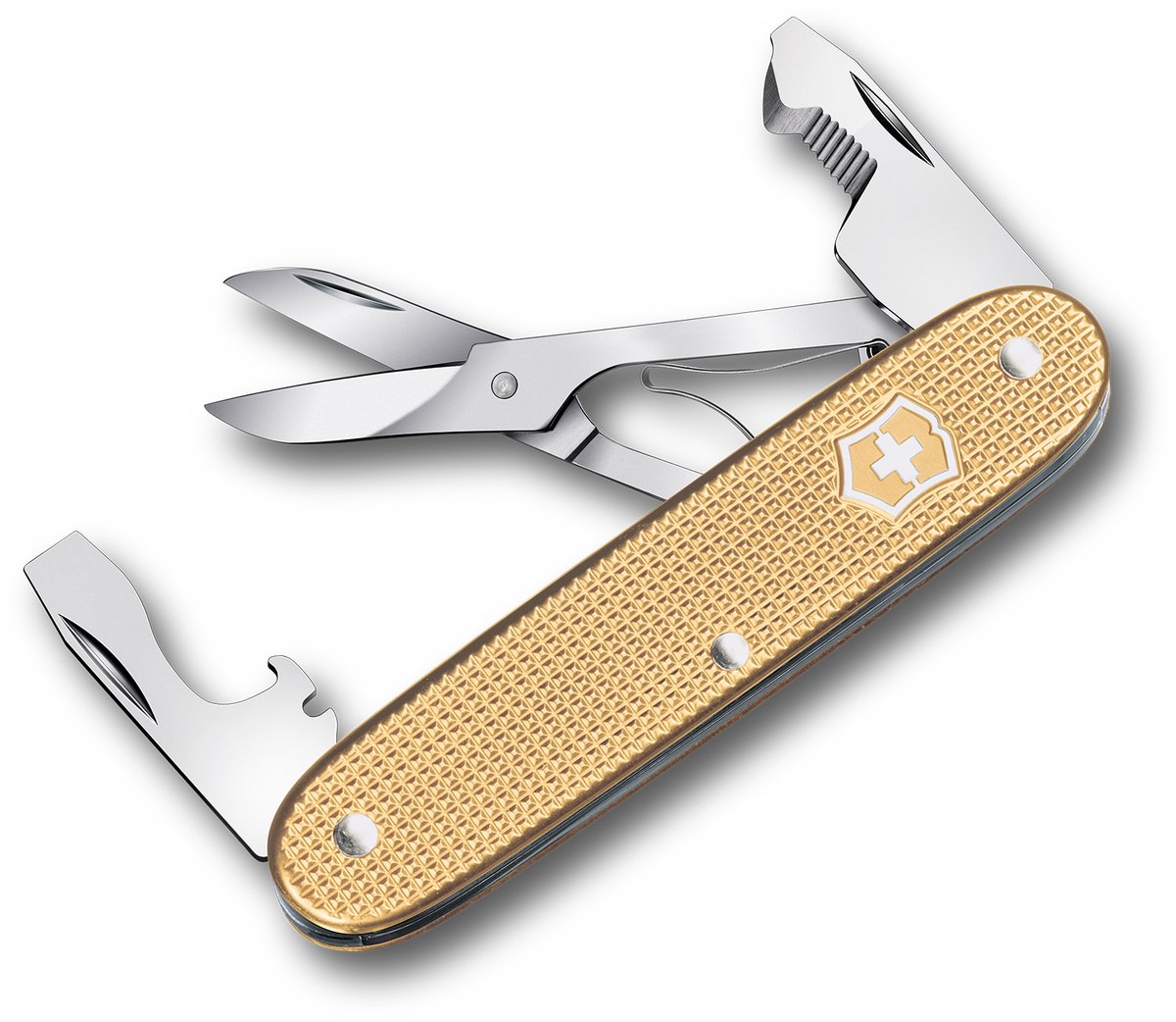 Victorinox Companion Alox Smart Taschenmesser – 93 mm – 6 Funktionen – Gold