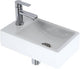 Plieger Houston Springbrunnenset - Toilettenbrunnenset - Linkes Springbrunnenset - Keramik - inkl. Wasserhahnsiphon - weiß