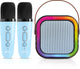 Vision Products Karaoke-Lautsprecherset mit 2 Mikrofonen blau
