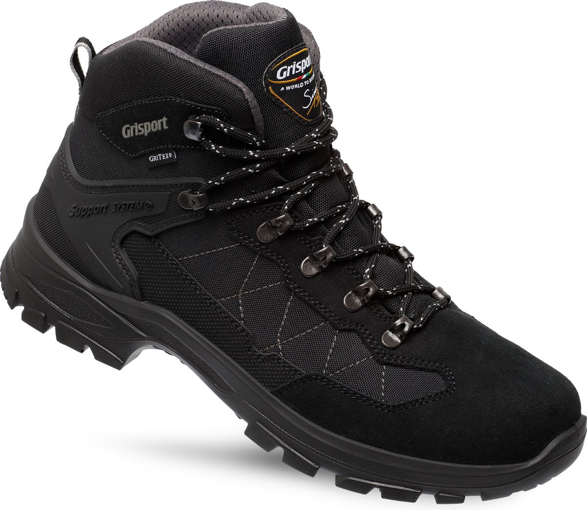 Grisport Scout Mid Unisex-Wanderstiefel – Schwarz