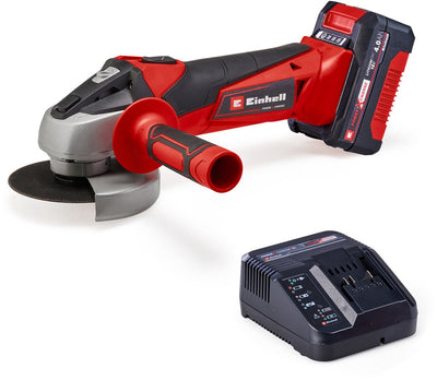 Einhell Akku-Winkelschleifer TC-AG 18 115 Li Kit – Power X-Change – 18 V Li-Ion – ø115 mm – 8.500 t min – max. Schnitttiefe: 28 mm - inkl. 1x 4,0 Ah Akku und Ladegerät