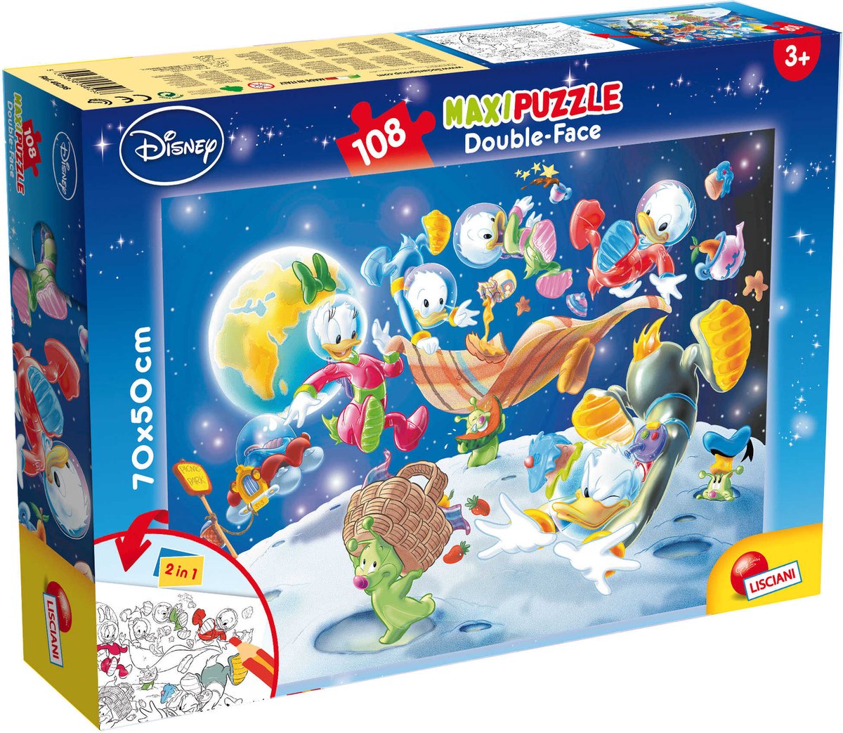 Lisciani Disney Puzzle DF Maxi Floor 108 Mickey Mouse – im Weltraum