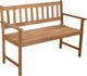 Mano Leisure Mano – Gartenbank 122 cm – FSC 100 % Akazienholz – 2-Sitzer – naturgeölt – Holz-Außenbank