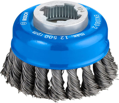 Bosch Zubehör Topfbürste X-Lock Heavy für Metall, 75 mm, 0,5 mm, geflochtener Stahldraht 2608620727 1 Stück(e)