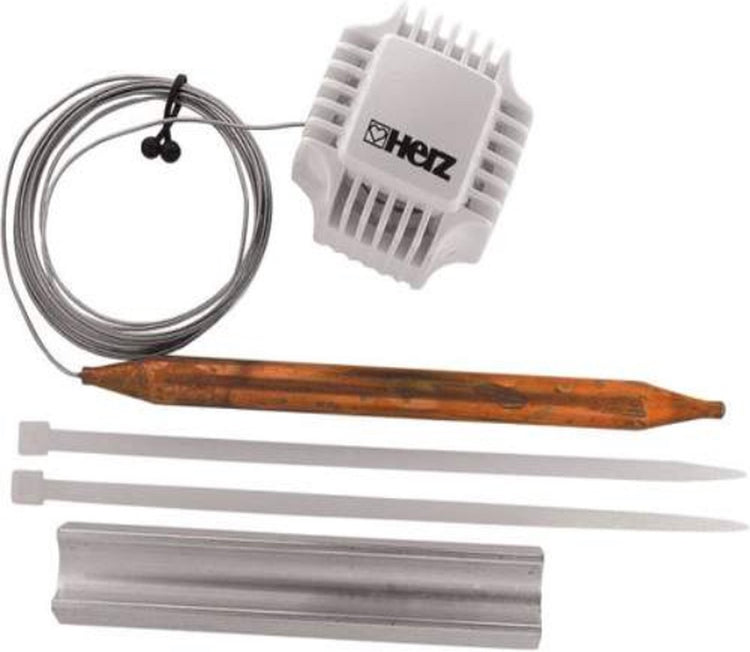 Herz 7420 Bedienelement mit Kontaktsensor M28x1,5 20-50 C Kapillare 2m gerade, weiß