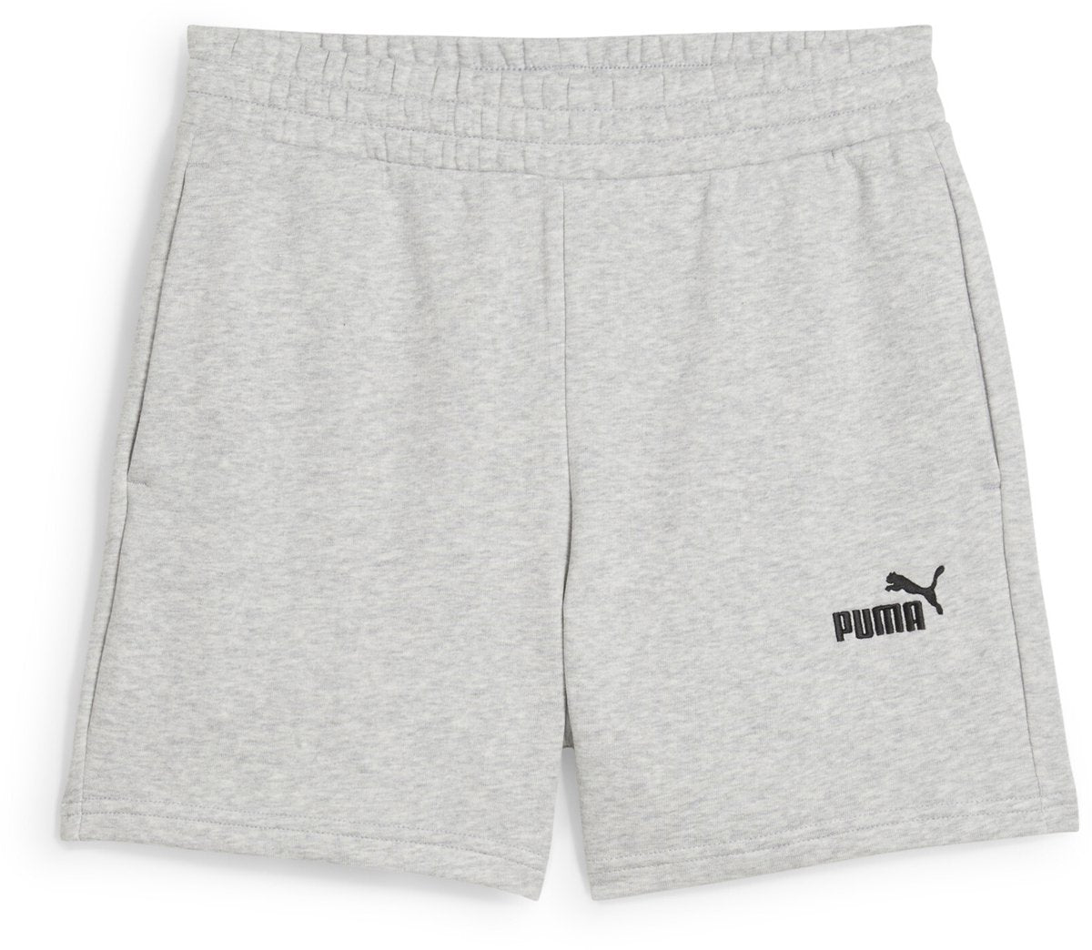 Puma ess klein Nr. 1 Logo 5'' High-Waist Shorts Tr Damenhose – Hellgrau meliert