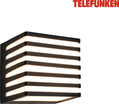 Telefunken - LED-Wandleuchte - 321905tf - IP54 - auf- und absteigendes Licht - warmweißes Licht - 10 Watt - 11 x 11 x 11 cm - Schwarz