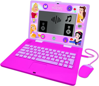 Lexibook Disney Princess, zweisprachiger Lern-Laptop mit 170 Aktivitäten (85 in jeder Sprache), 6,7-Zoll-Bildschirm und fr