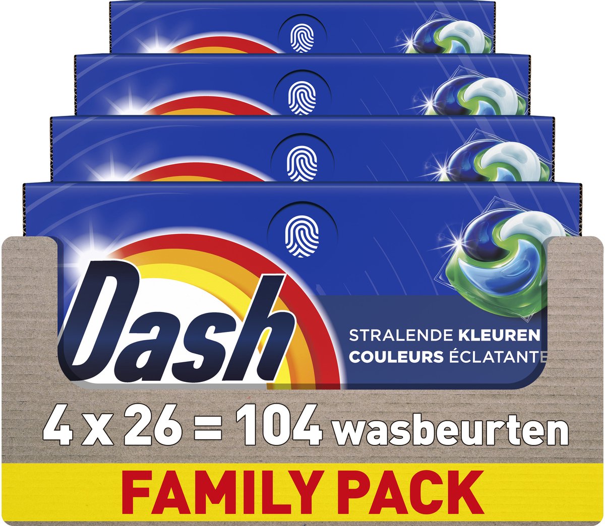 Dash Waschmittel-Pods® – strahlende Farben – 4 x 26 Waschgänge