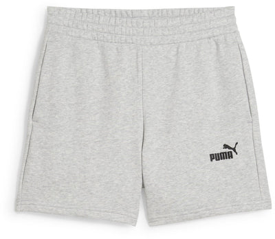 Puma ess klein Nr. 1 Logo 5'' High-Waist Shorts Tr Damenhose – Hellgrau meliert