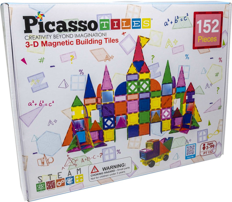 Selecta Picassotiles Blöcke und Spiegel - Magnetische Gebäudefliesen, 152dlg.