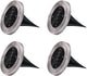 Grundig Solar-Gartenbeleuchtung Bodenstrahler – 4er-Set Erdspießstrahler für den Außenbereich – Gartenbeleuchtung LED auf Solarenergie – Solarlampe zur Wegebeleuchtung – Edelstahl – Kaltweiß