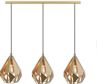 Eglo Carlton Hängelampe – E27 – 80,5 cm – Gold – Stahl